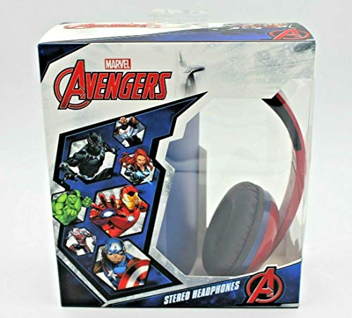 Marvel Avengers Sound Stereo Headphones, Adjustable & Foldable Headband, 3.5Mm Jack, Wired, Tangle-Free, Comfotable Ear Cushions - UTLTY