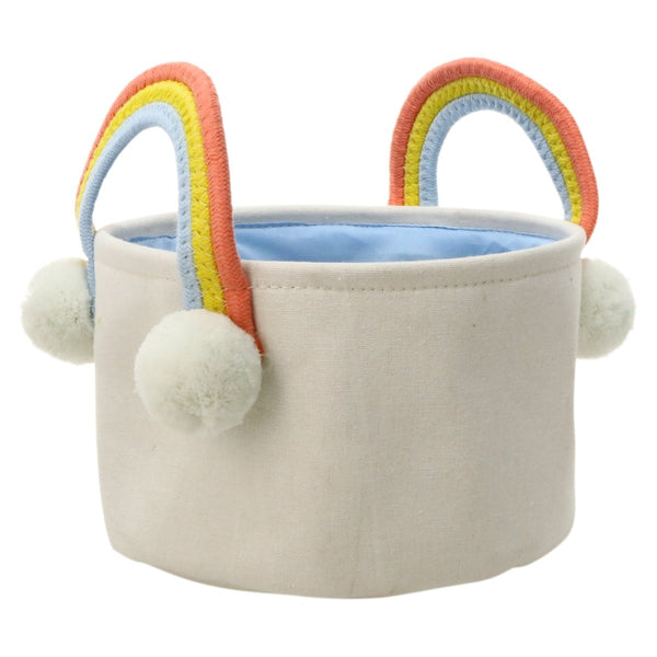 rainbow fabric easter basket 9in - UTLTY