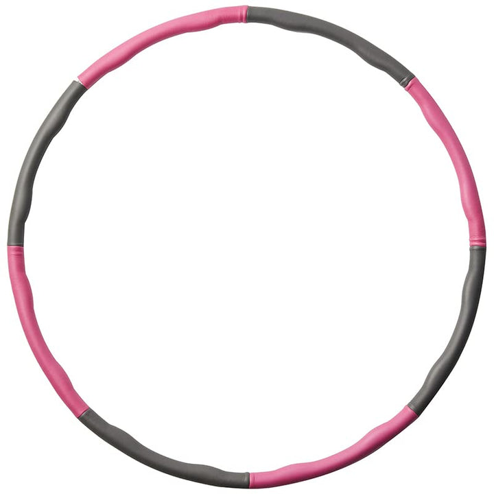 Utlty Exercise Weighted Hula Hoops, 8 Sections Adjustable Wave Massage Fitness Weighted Hoops for Adults Weight Loss. (Pink + Grey) - UTLTY