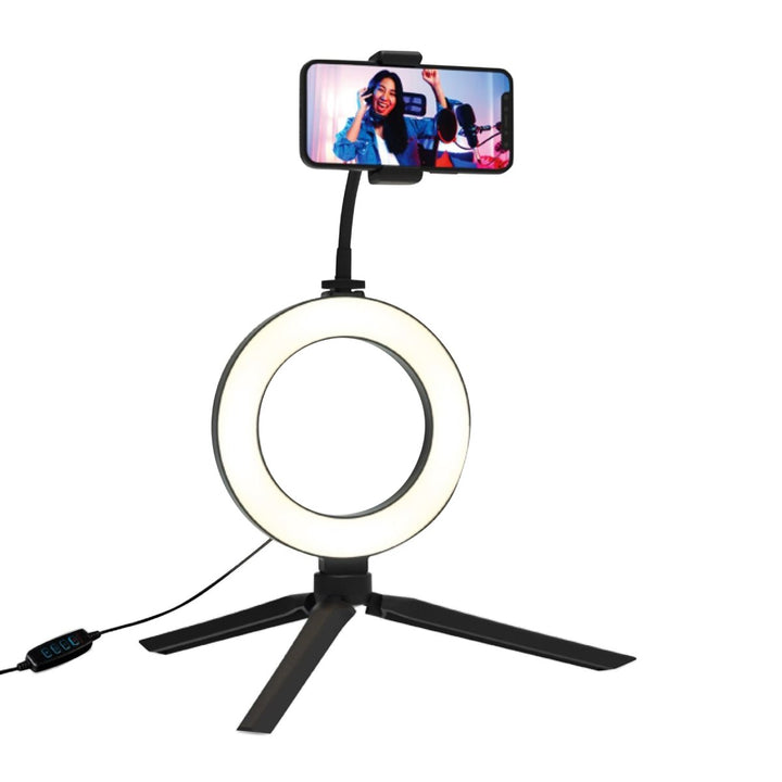 Zegsy 6in studio ring light + phone tripod - UTLTY