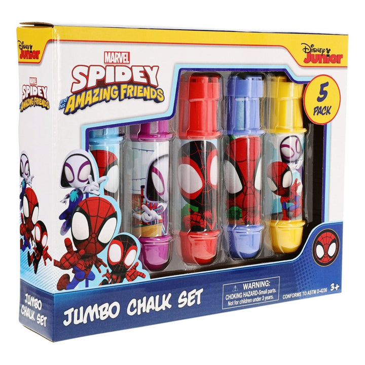 Zegsy Disney Junior Spidey & his Amazing Friends jumbo chalk set with holders 10-piece - UTLTY