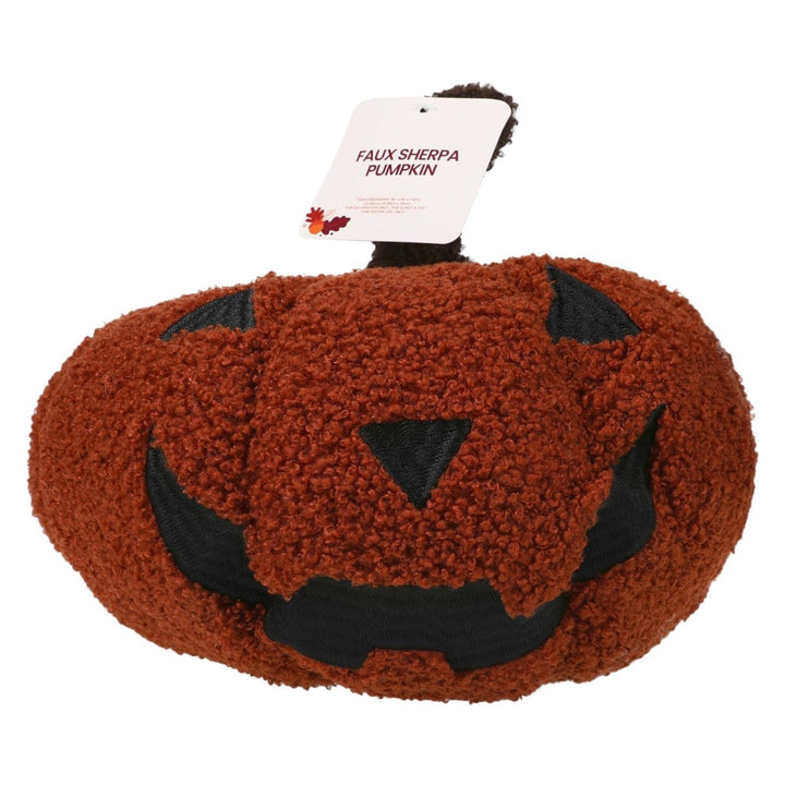 Zegsy faux sherpa pumpkin pillow 9in x 7.87in - UTLTY