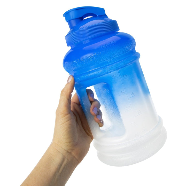 Zegsy gym growler flip-cap ombre jumbo water bottle 73oz - UTLTY