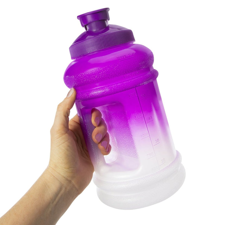 Zegsy gym growler flip-cap ombre jumbo water bottle 73oz - UTLTY