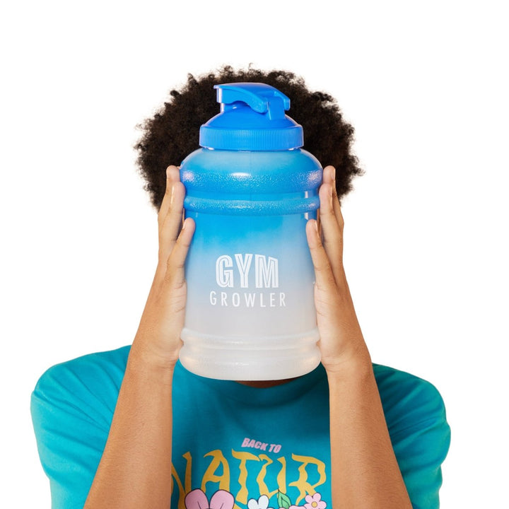 Zegsy gym growler flip-cap ombre jumbo water bottle 73oz - UTLTY