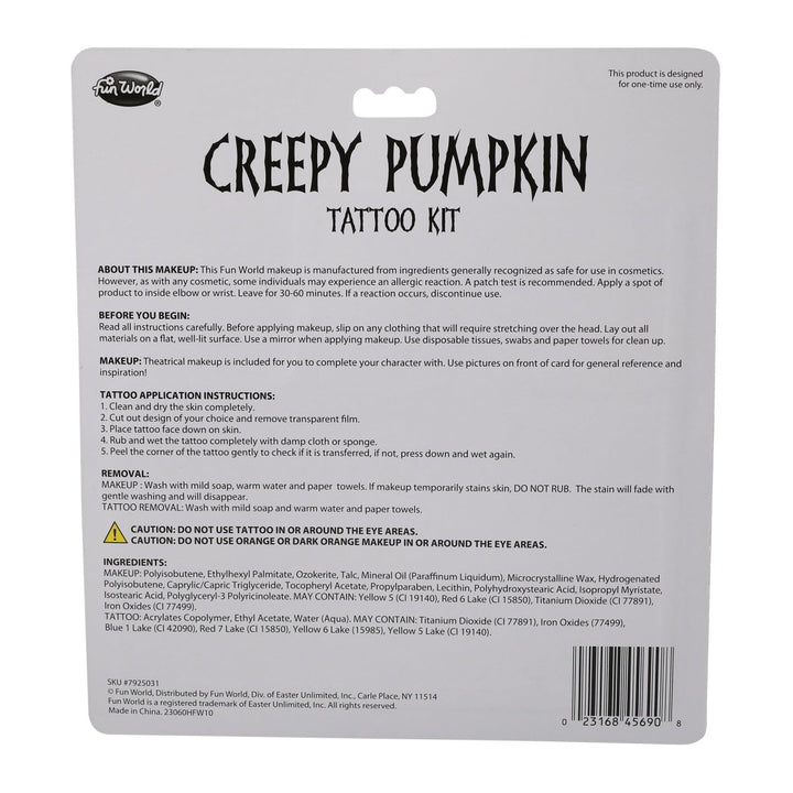 Zegsy halloween face tattoo kit - UTLTY