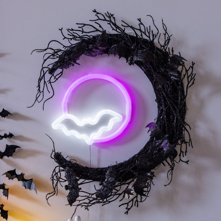 Zegsy halloween LED neon light - bat & moon - UTLTY