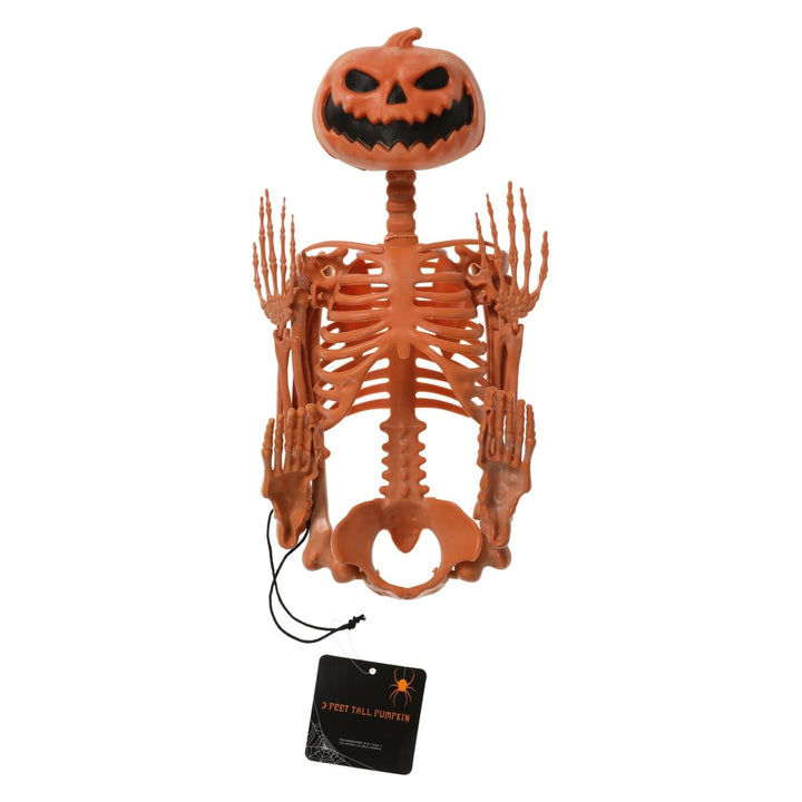 Zegsy hanging pumpkin skeleton decoration 3ft - UTLTY