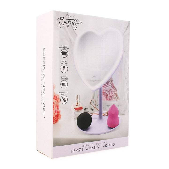 Zegsy heart-shaped LED vanity mirror 13.5in - UTLTY