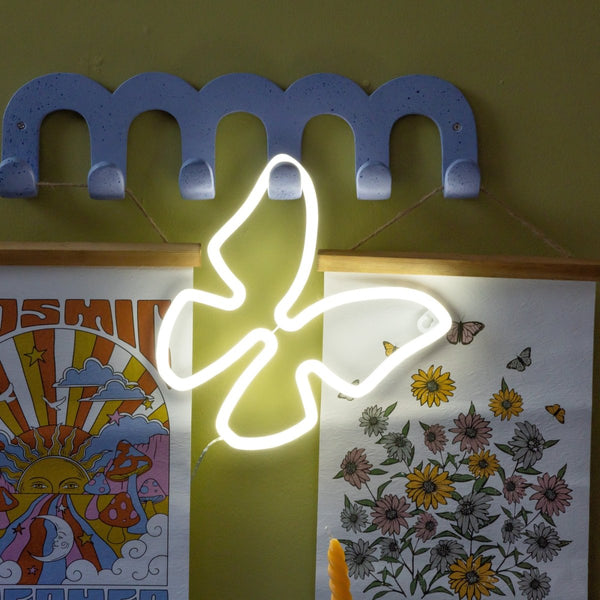 Zegsy LED butterfly icon wall light 8in x 7in - UTLTY