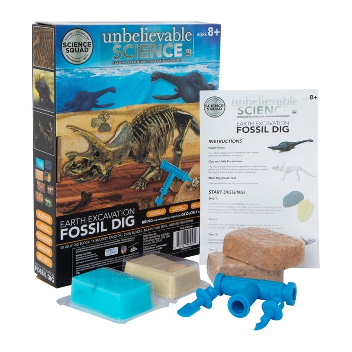 Zegsy the science squad® unbelievable science earth excavation fossil dig STEM kit - UTLTY