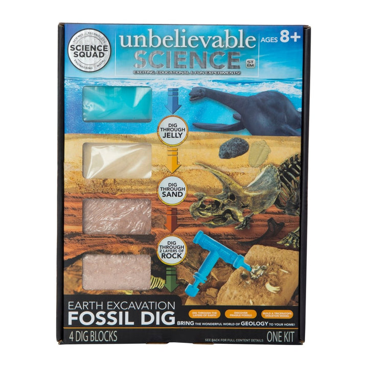 Zegsy the science squad® unbelievable science earth excavation fossil dig STEM kit - UTLTY